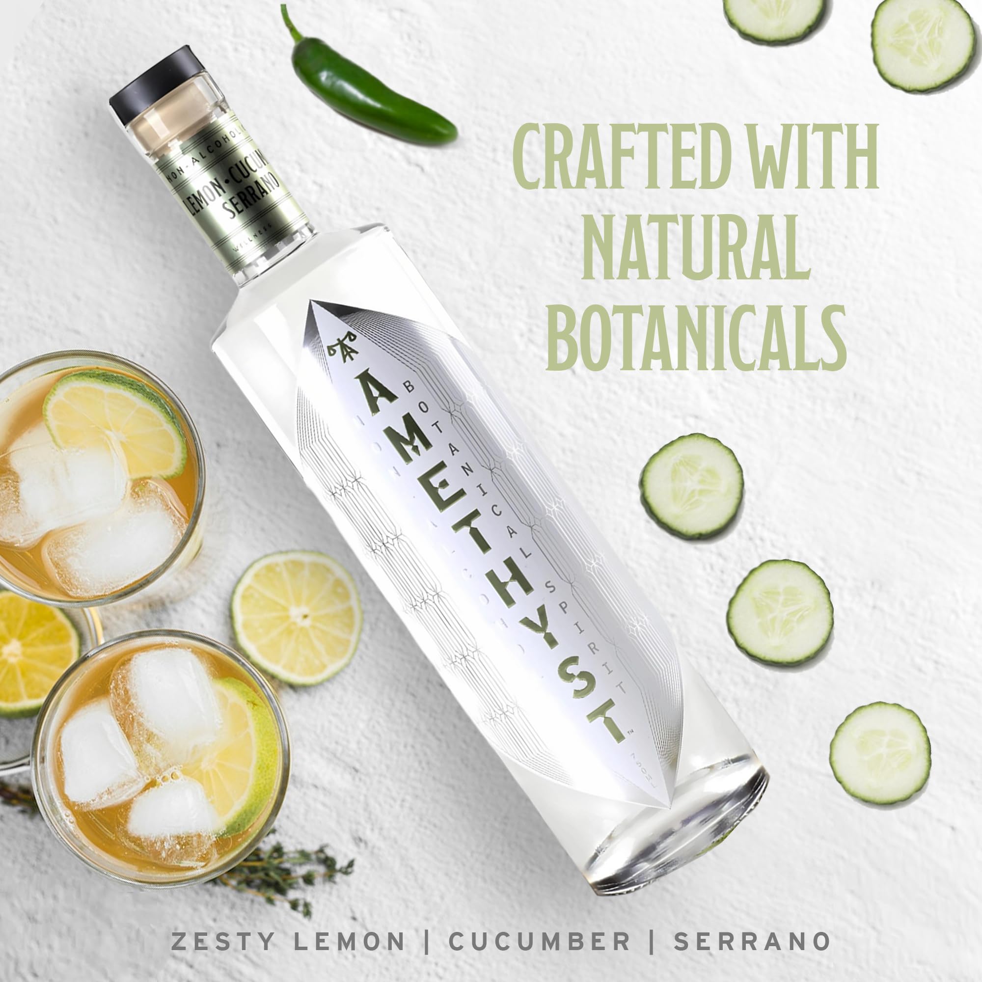 Amazon.com : Amethyst NA Botanical Spirits (Lemon Cucumber Serrano